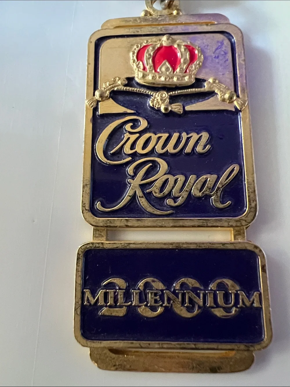 New Millennium Crown Royal Gold & Purple Keychain